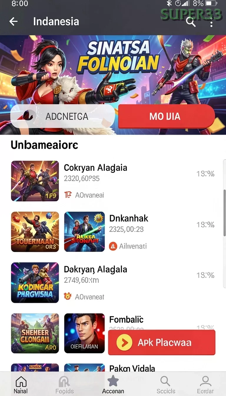 Cuplikan layar DESABET — aktivitas
